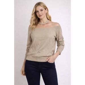 525 America Cream Off-the-Shoulder‎ Sweater